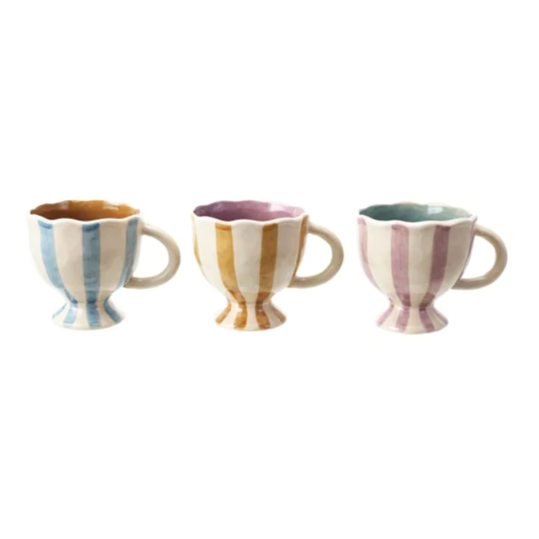 Striped Stoneware Mug