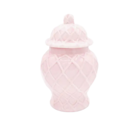 Small Pink Textured Ginger Jar