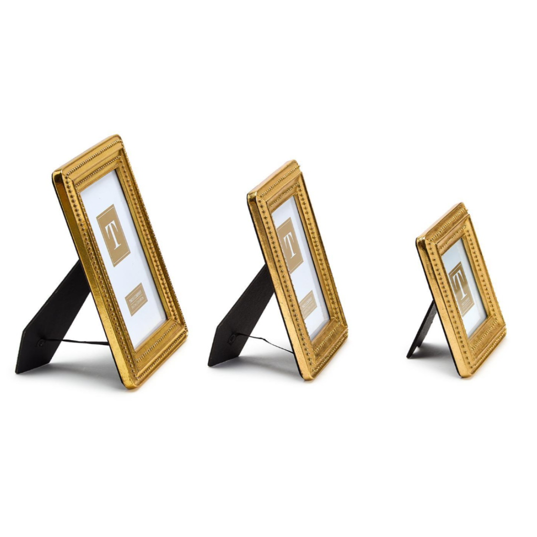 Gold Beaded Edge Photo Frame