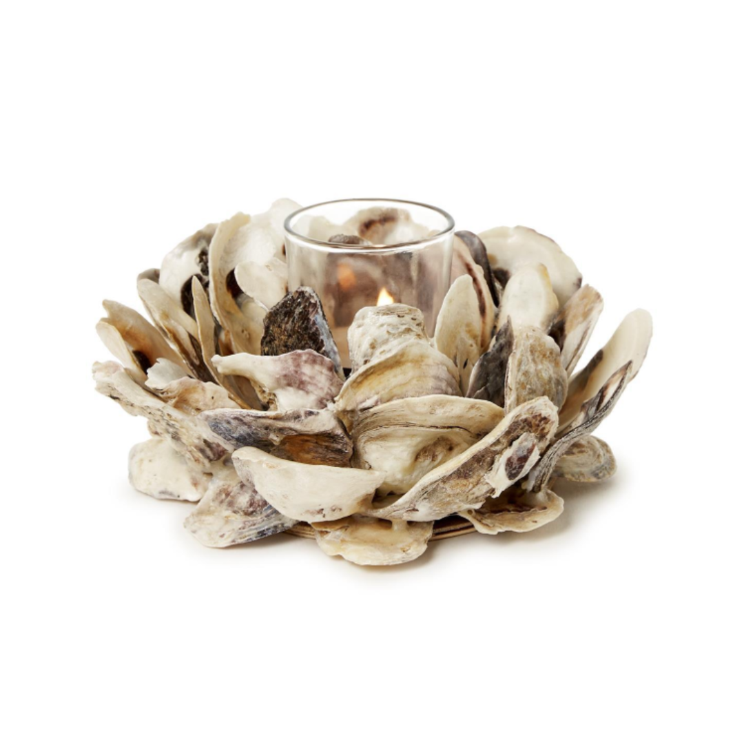 Oyster Hand-Crafted Votive / Tealight Candleholder