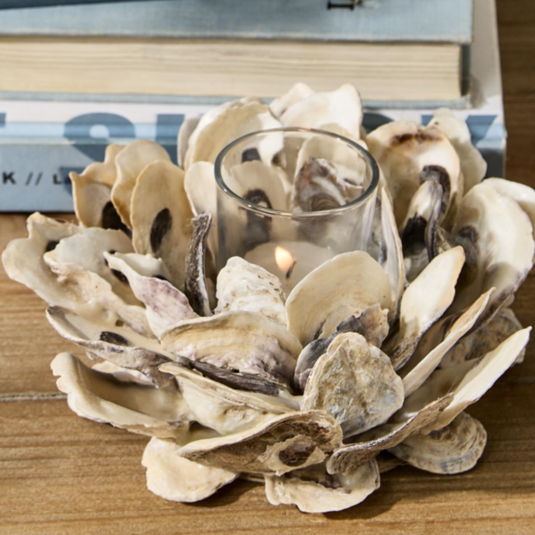Oyster Hand-Crafted Votive / Tealight Candleholder