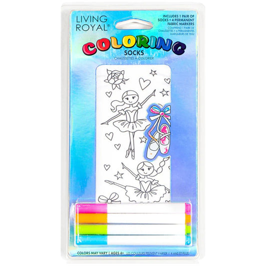 Ballerina Coloring Socks