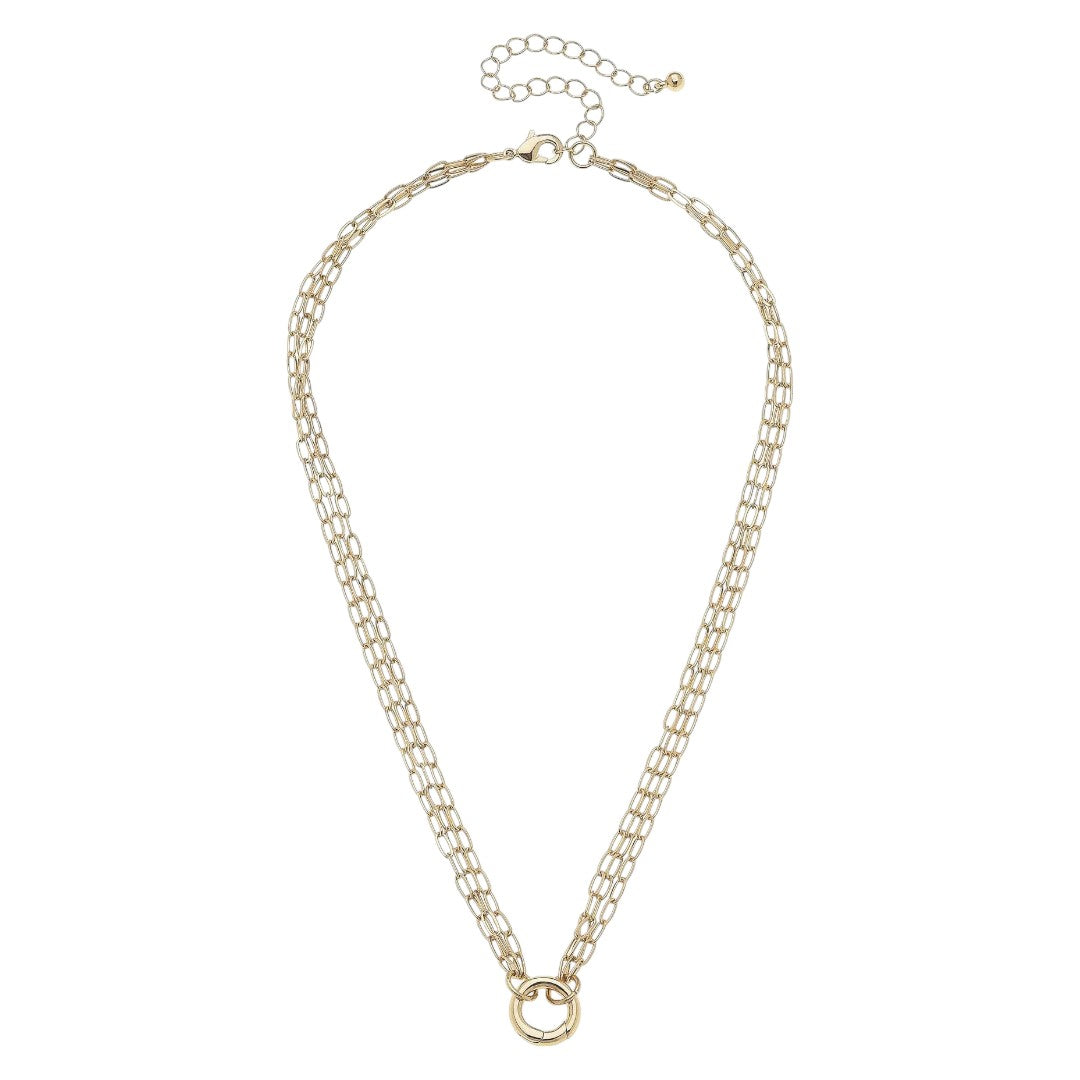 Celia 3-Row Charm Necklace