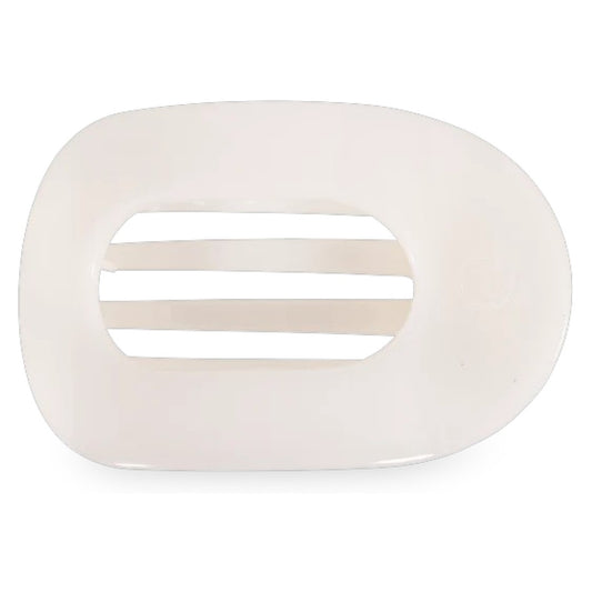 Coconut White Flat Round Clip