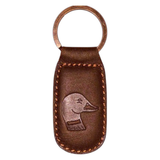 Duck Leather Embossed Keychain