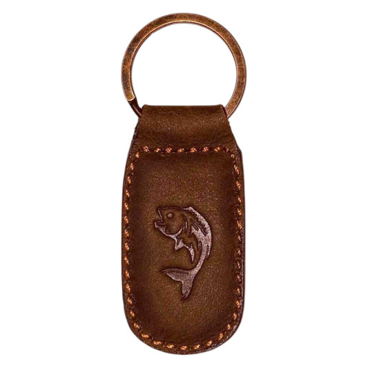 Fish Leather Embossed Keychain