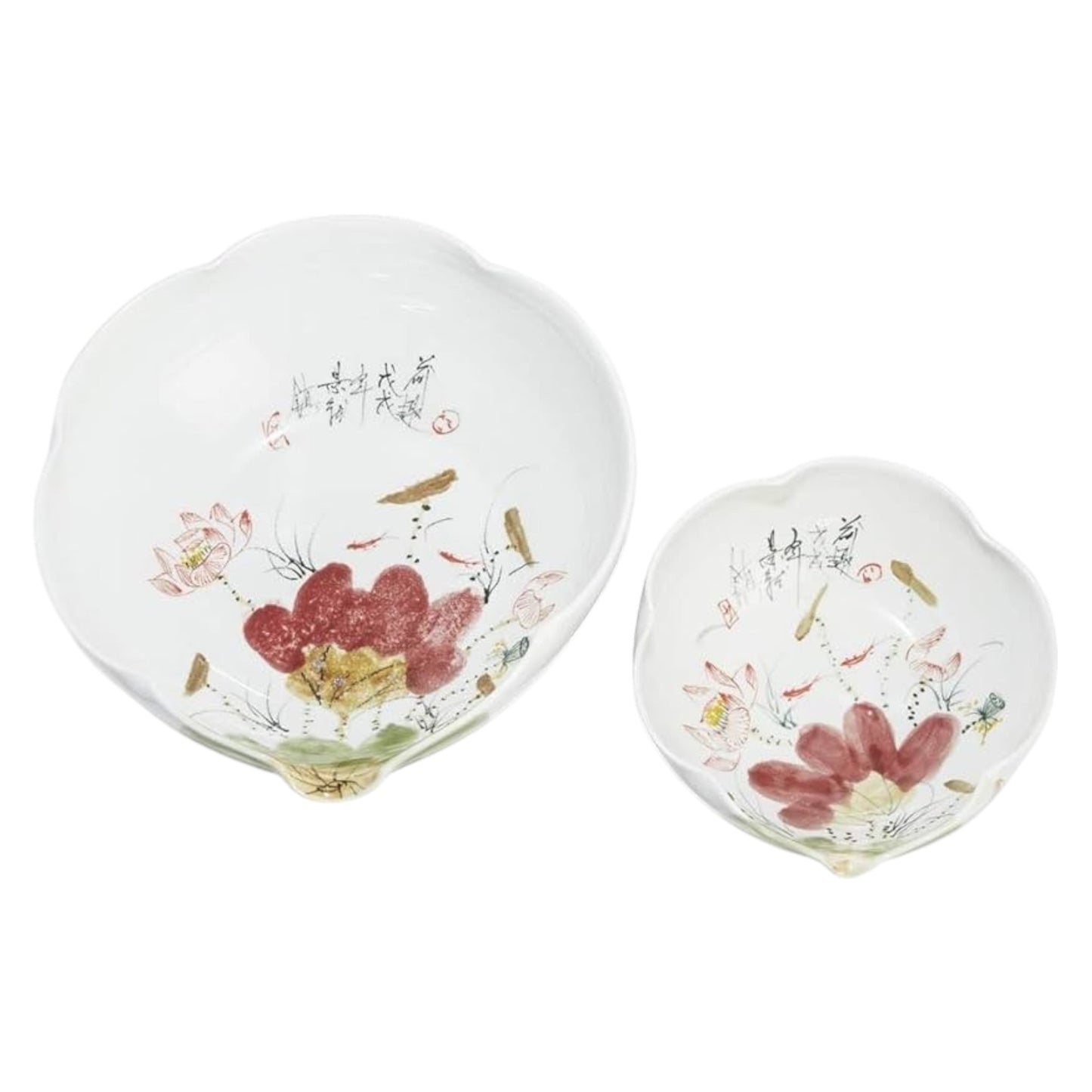 Japanese Flower Blossoms Free Form Bowl