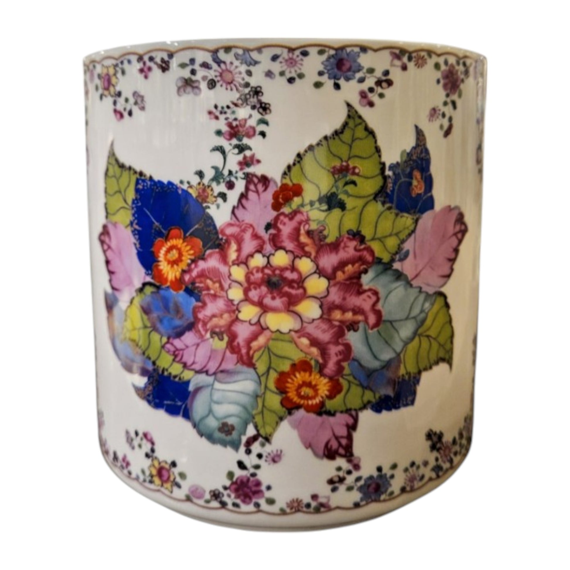 tobacco leaf jar Vintage Andrea by Sadek Ginger Each piece of tobacco leaf has a small phoenix Tobacco Leaf Hex Jar