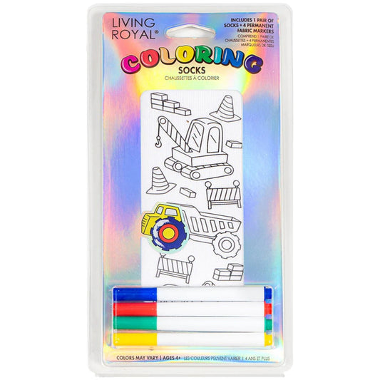 Tractor Zone Coloring Socks