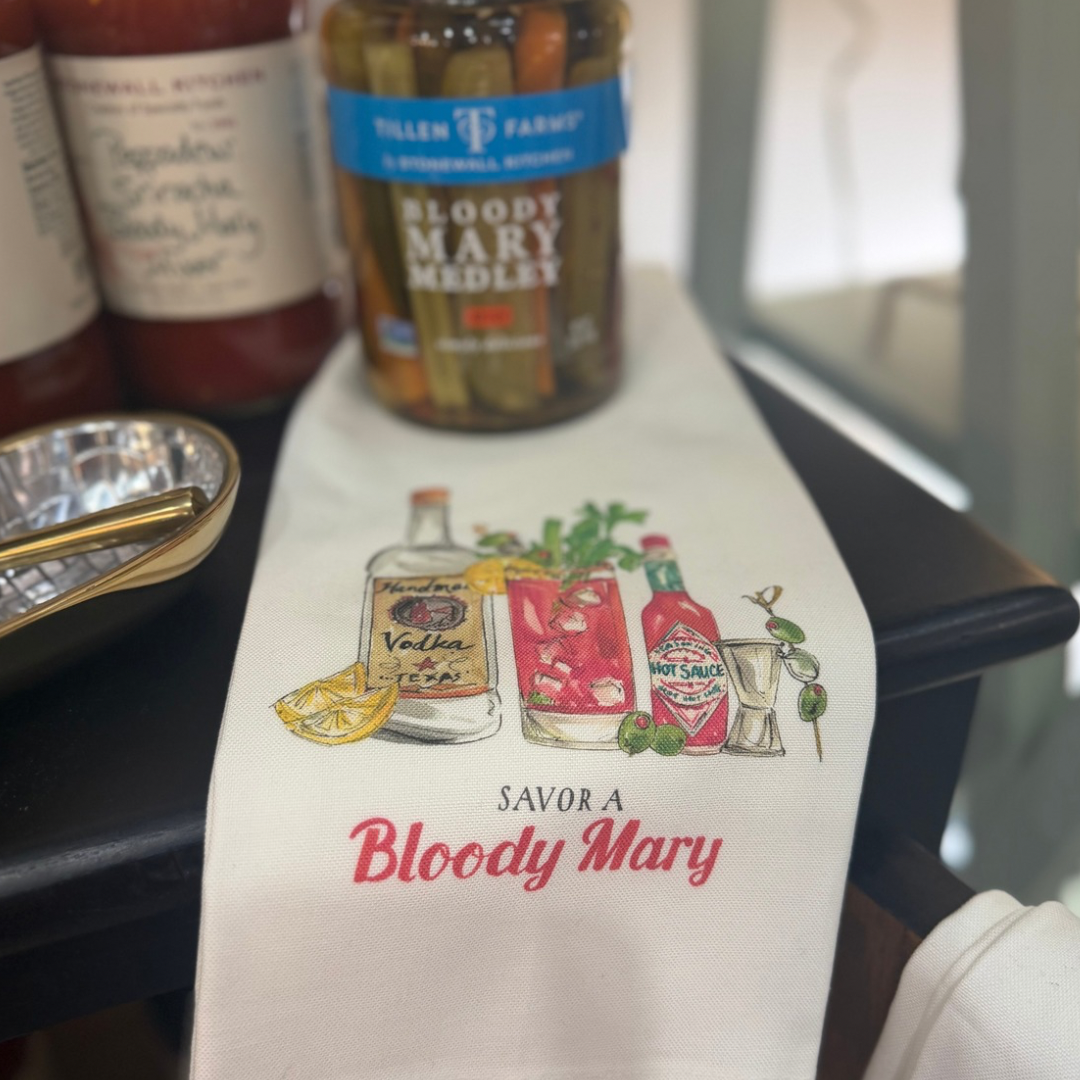 Savor a Bloody Mary Kitchen Towel