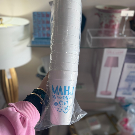 Mahjong Tiles On and On Styrofoam Cups