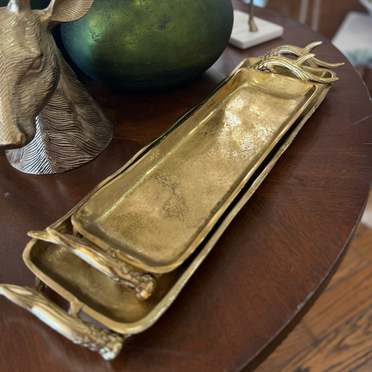 Gold Antlers Serving Tray