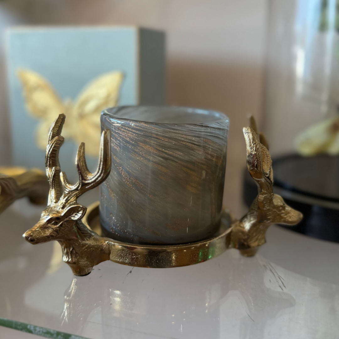 Gold Stag Bottle Coaster / Pillar Candleholder