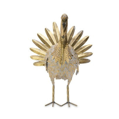 Gold Galvanized Metal Turkey