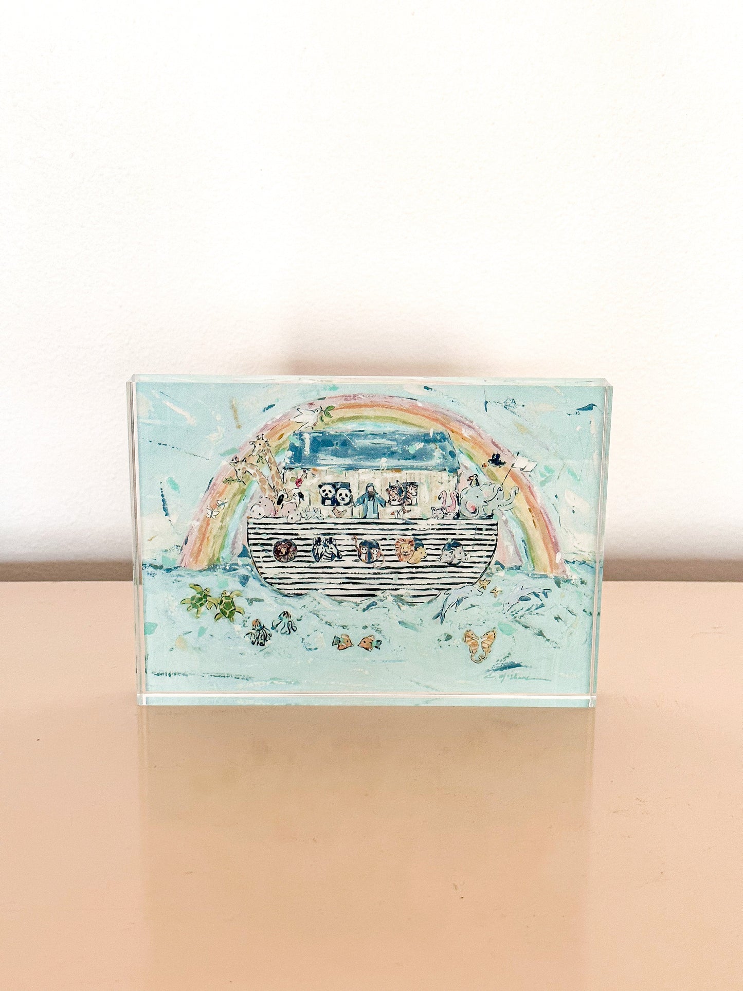 Noah's Ark Acrylic Block