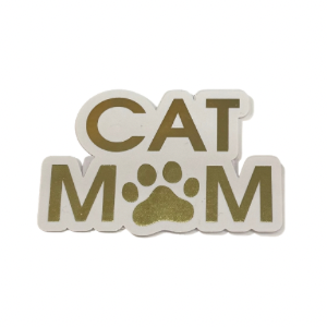 Cat Mom - Paw Print - Vinyl Sticker