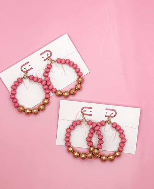 Pink Disco Hoops