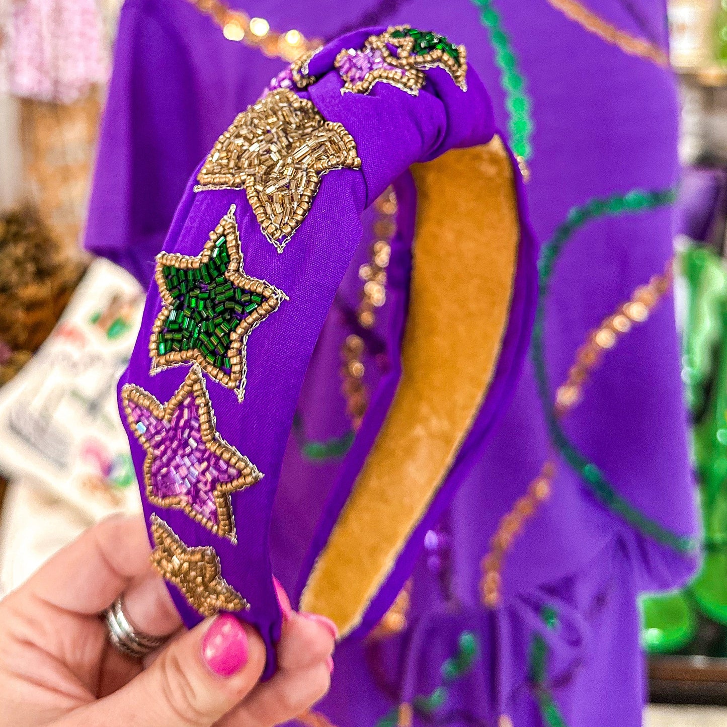 Mardi Gras Star Headband