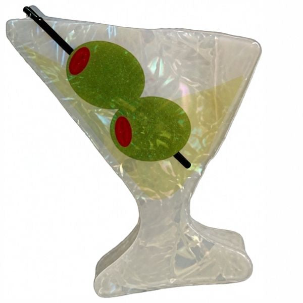 Martini Hair Clip