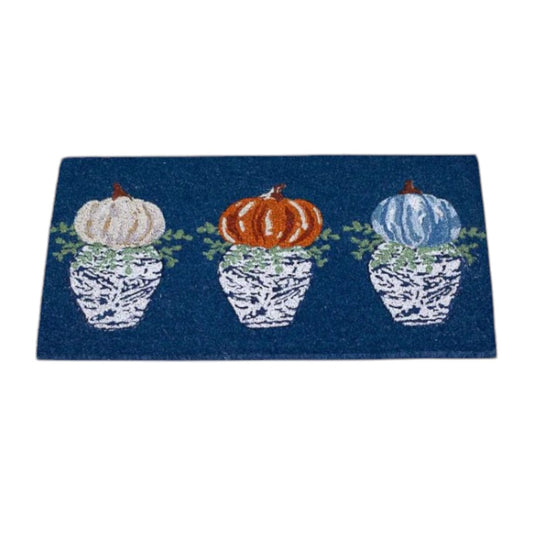 Pumpkin Topiary Coir Doormat
