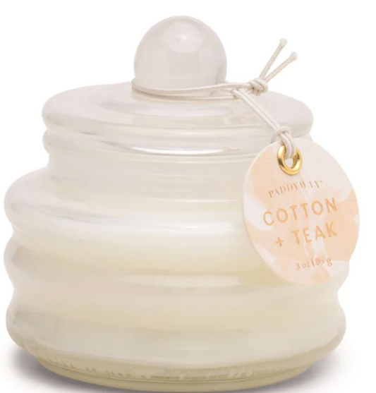 Cotton & Teak Ivory Candle