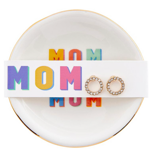 Mom Trinket Tray & Earring Set