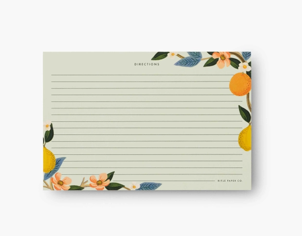 Citrus Grove Recipe Cards