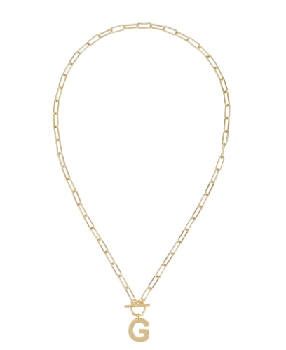 Toggle Initial Necklaces in Gold