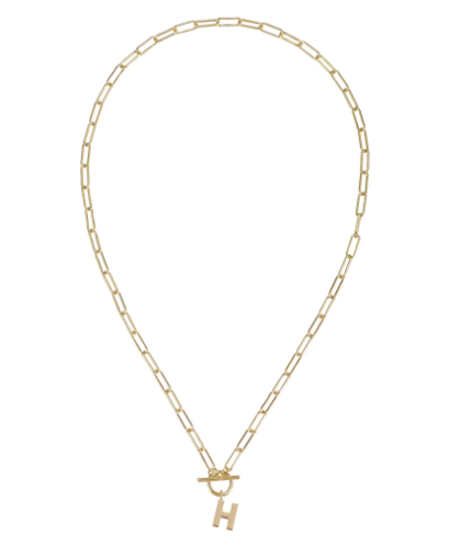 Toggle Initial Necklaces in Gold