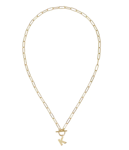 Toggle Initial Necklaces in Gold