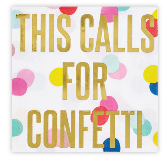 This Calls For Confetti Beverage Napkins