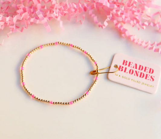 Dainty Poppi Bracelet - Hot Pink