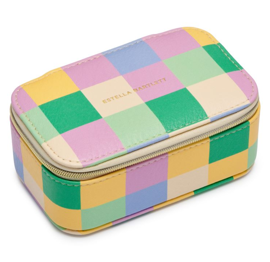 Checkerboard Print Mini Jewelry Box