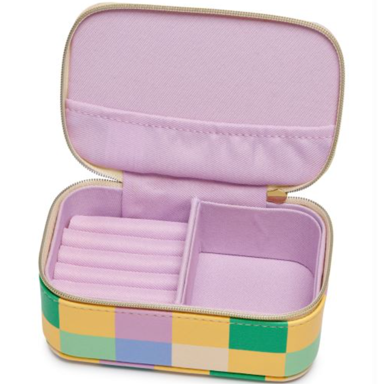 Checkerboard Print Mini Jewelry Box