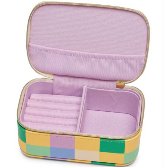 Checkerboard Print Mini Jewelry Box