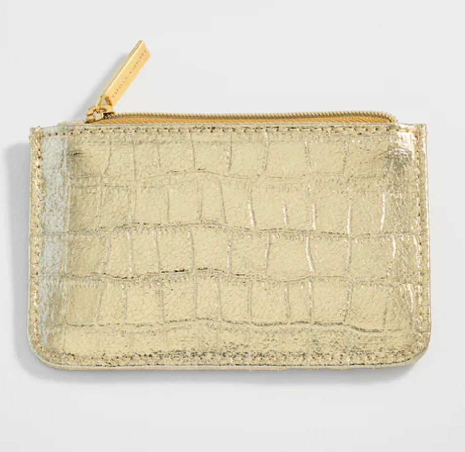 Rectangle Card Purse - Gold Croc