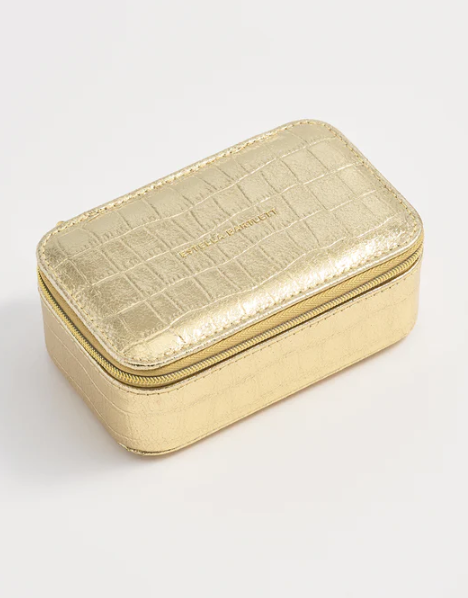 Mini Jewelry Box - Gold Croc