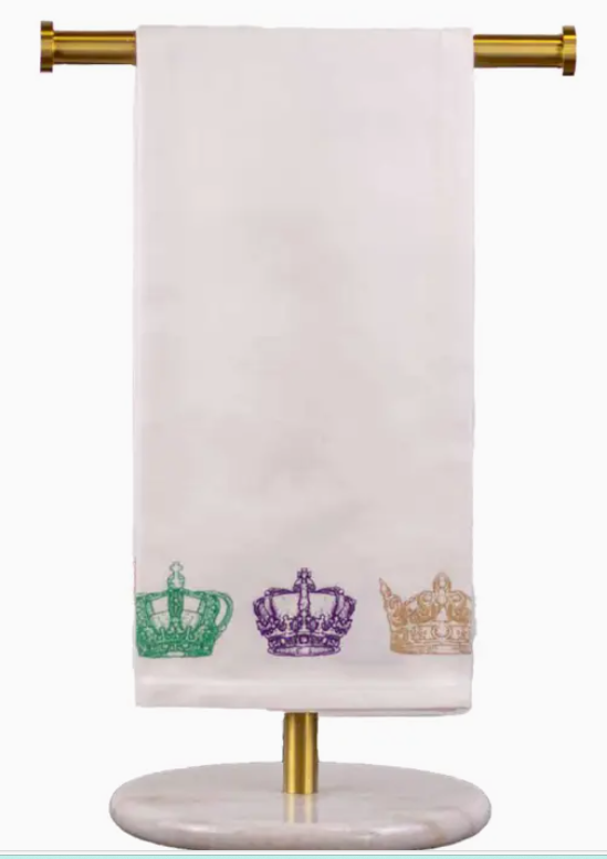 Elizabeth Crown Hand Towel WHT/Multi