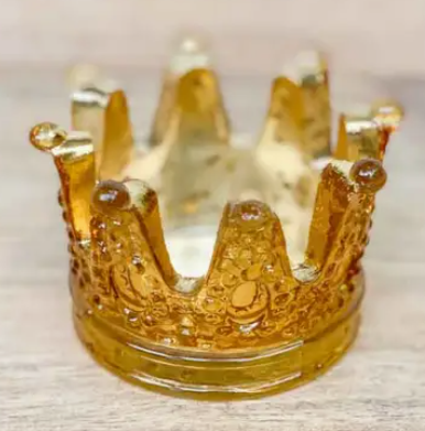 Crown Glass Votive Gold