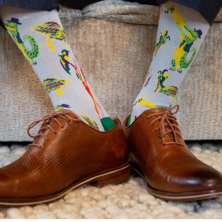 Men's Mardi Gras Band Socks