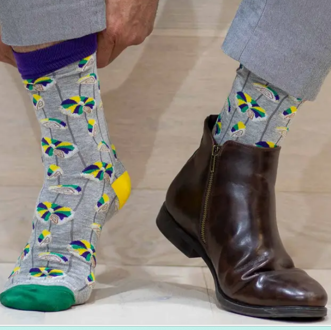 Men's Here for the King Cake Socks