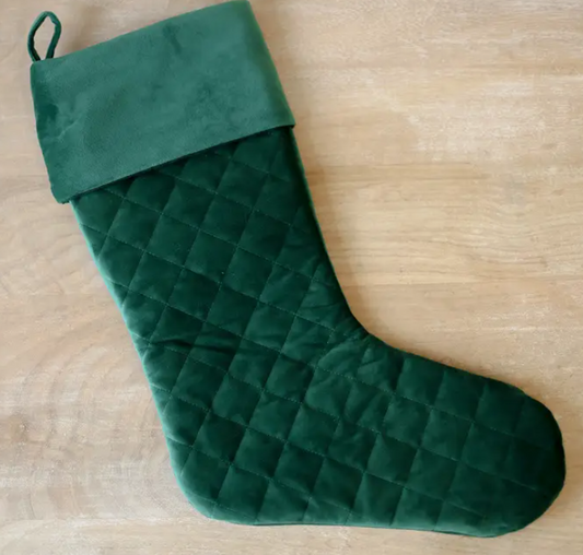 Quilted Stocking Dark Green