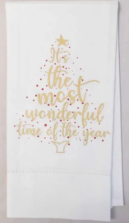 Wonderful Time Hemstitch Hand Towel