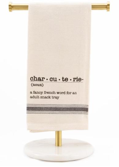 Charcuterie Hand Towel Crm/Blk