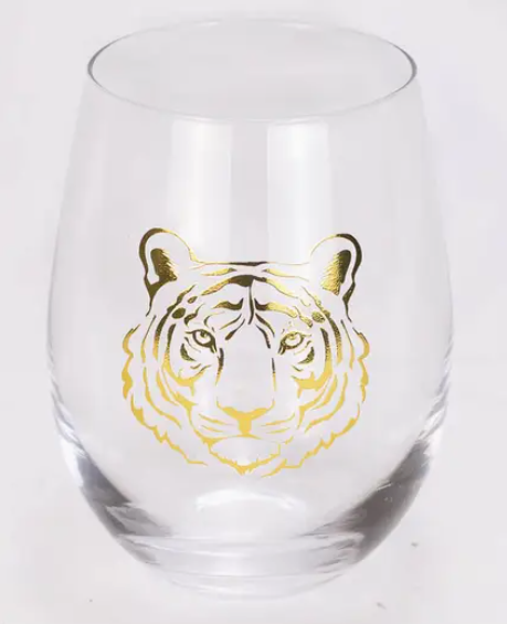 Go Get Em Tiger Wine Glass