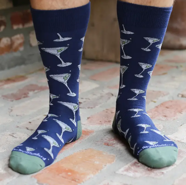 Men's Martini Socks Navy/Green