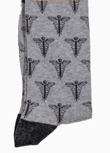 Men's Caduceus Socks Gray/Chr