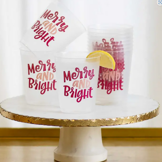 Merry and Bright Party Cups S/10