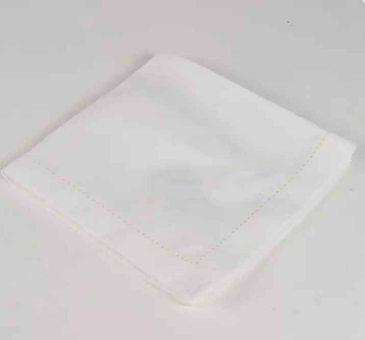 Hemstitch Napkin 18x18 white