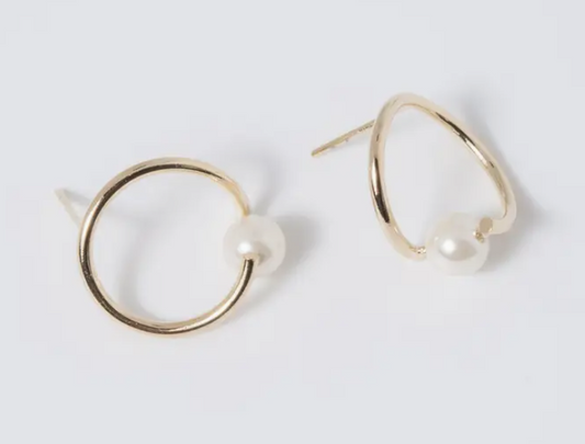 Sandy Pearl Earrings